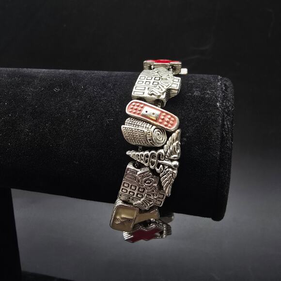 Nurse Slide Charm Bracelet Medical Field Gift Nurse Appreciation - Picture 3 of 6